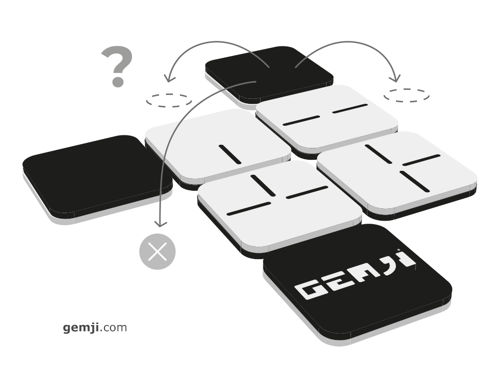 GEMJI Puzzle Touch - setup diagram of a logical puzzle